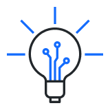Digital Lightbulb Icon