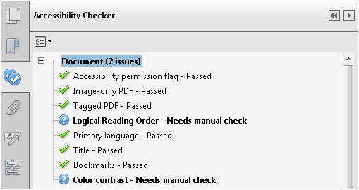 Accessibility checker