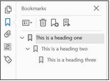 PDF bookmark