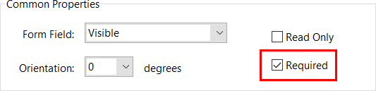 Make sure to check required for mandatory fields