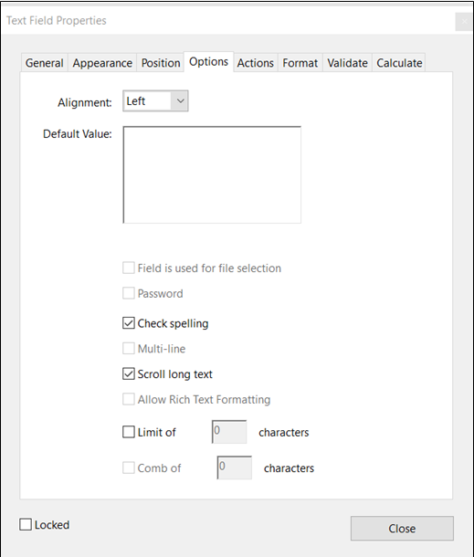 Select limit of checkbox and enter the maximum number of characters