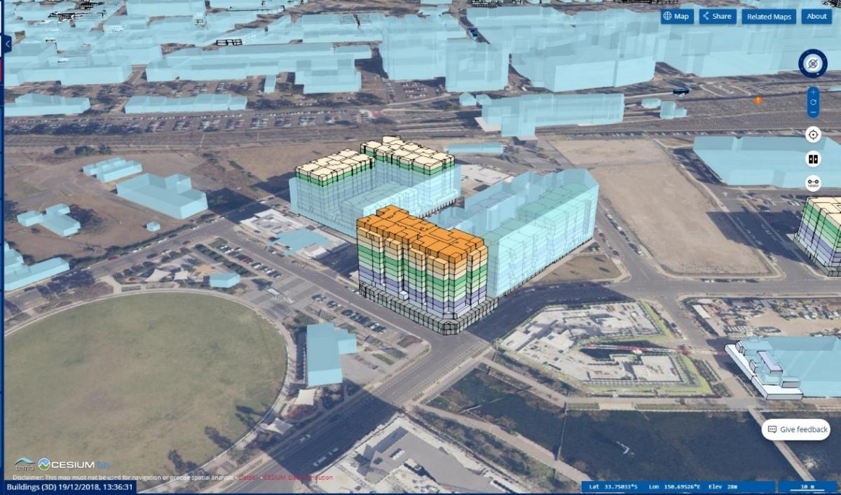 Model showing the internal structure of a building in Penrith as at December 2018